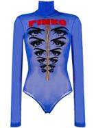 Pinko Sequin Embroidered Detail Blouse - Blue