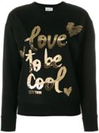 Twin-set Slogan Sweatshirt - Black