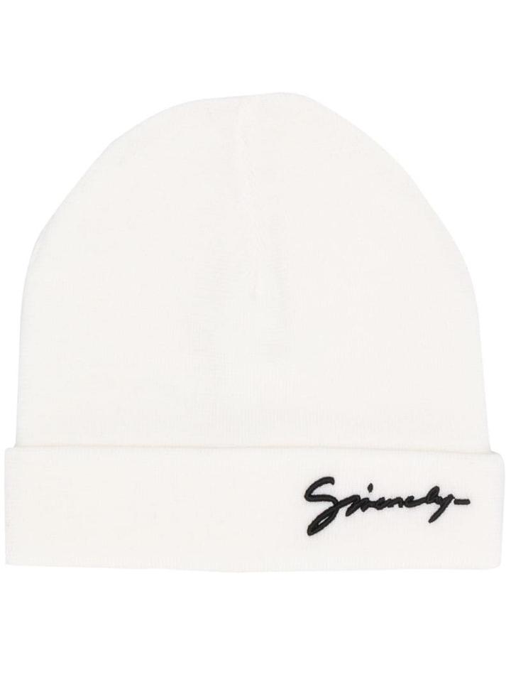 Givenchy Embroidered Logo Beanie - White