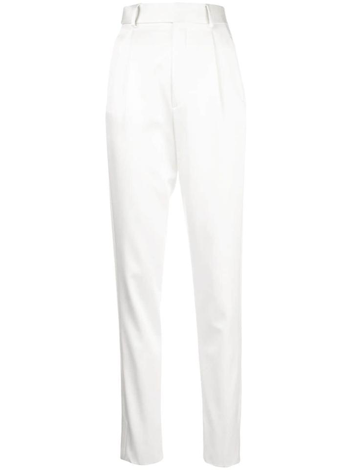 Saint Laurent High-waist Tailored Trousers - White