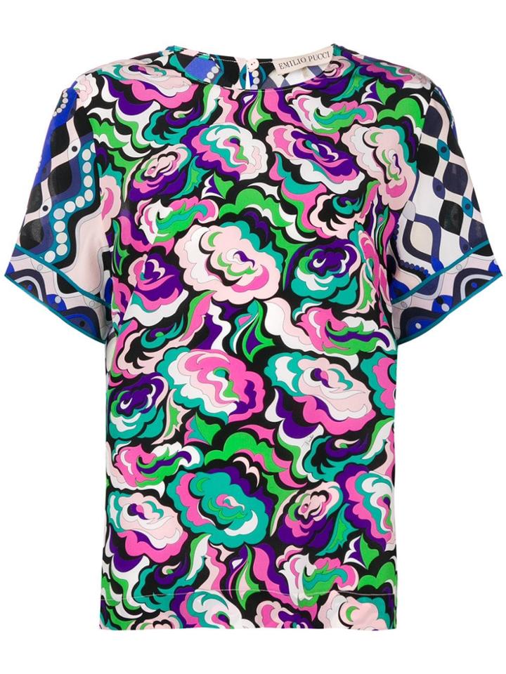 Emilio Pucci Floral Print T-shirt - Pink