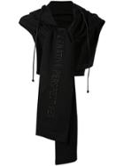 Juun.j Hoodie Scarf - Black