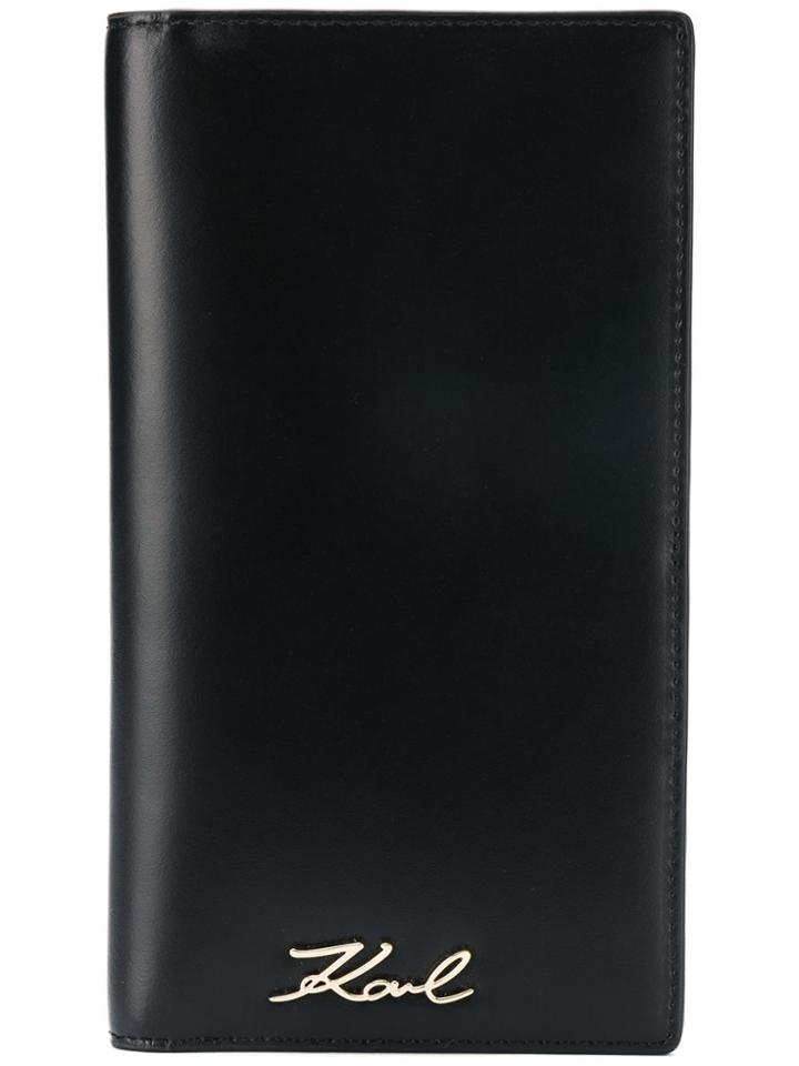 Karl Lagerfeld Signature Travel Wallet - Black