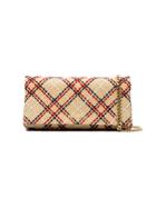 Miu Miu Woven Raffia Clutch With Chain - Nude & Neutrals