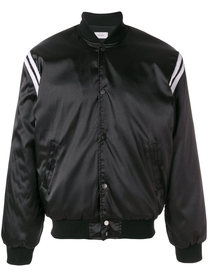 Rhude Pin Fastened Bomber Jacket - Black