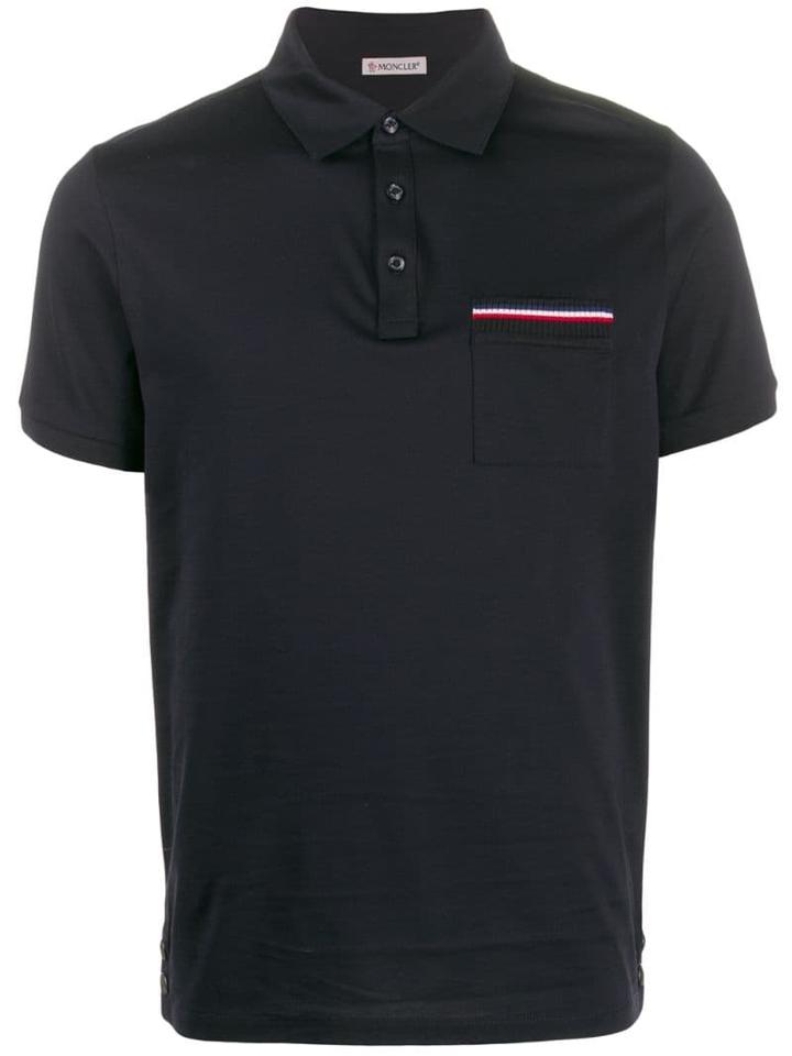 Moncler Fitted Polo Shirt - Blue