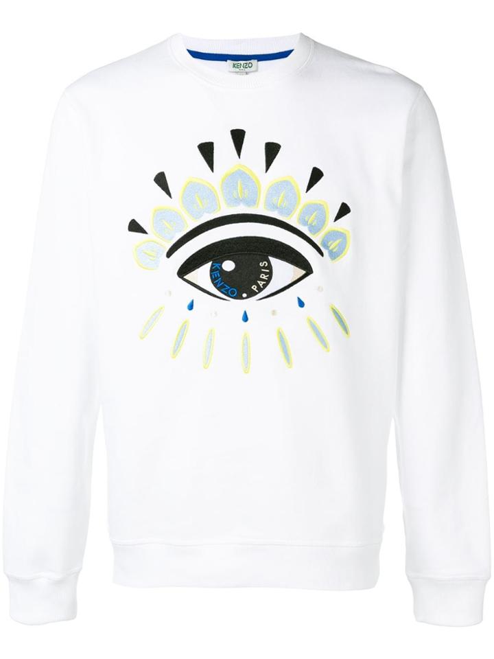 Kenzo Embroidered Eye Sweatshirt - White