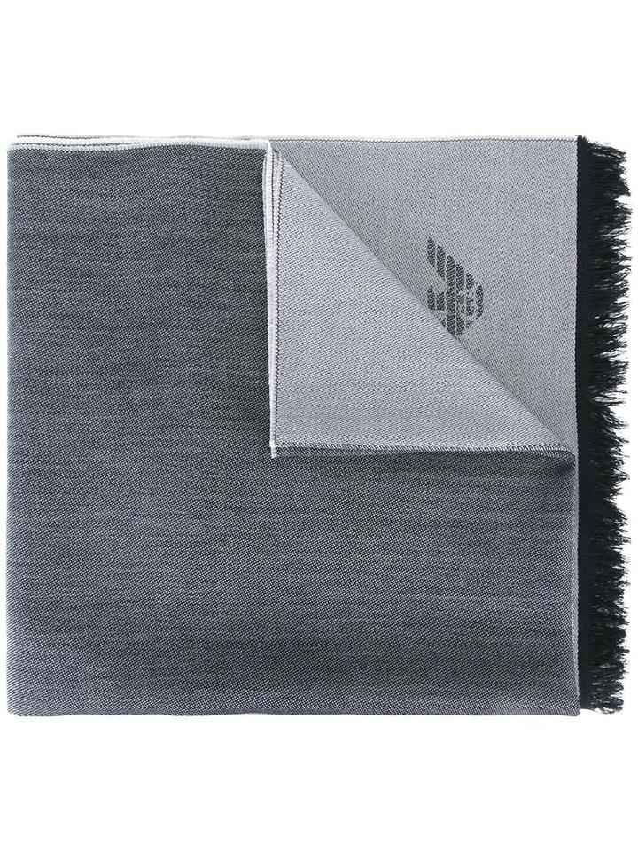 Emporio Armani Classic Scarf, Men's, Grey, Wool