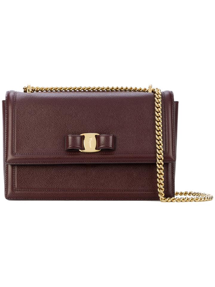 Salvatore Ferragamo Ginny Shoulder Bag - Red