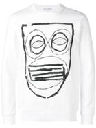 Comme Des Garçons Shirt Mask Print Sweatshirt - White