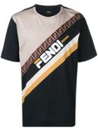 Fendi Fendimania Panelled T-shirt - Black