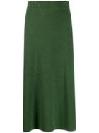 Yves Salomon Knitted Midi Skirt - Green