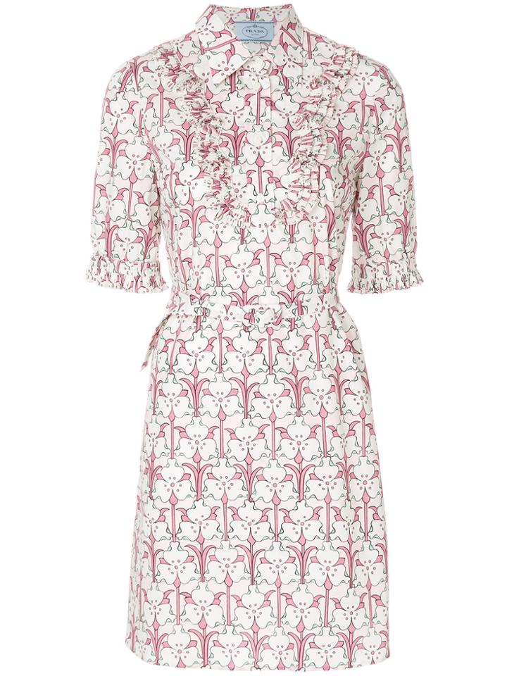 Prada Floral Print Dress - Pink & Purple