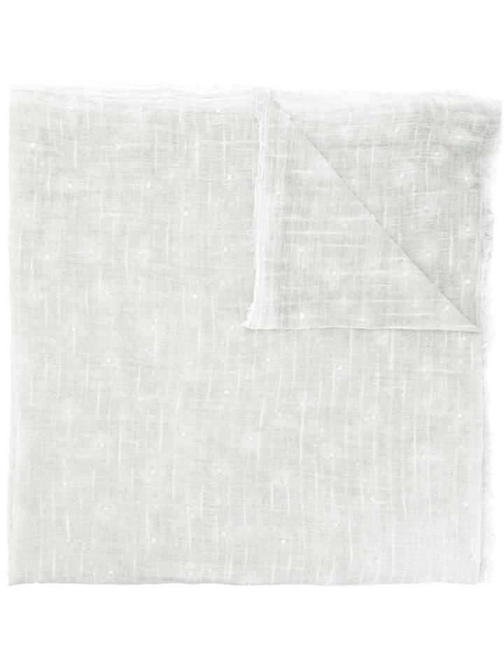 Faliero Sarti Fringed Edge Scarf - Grey
