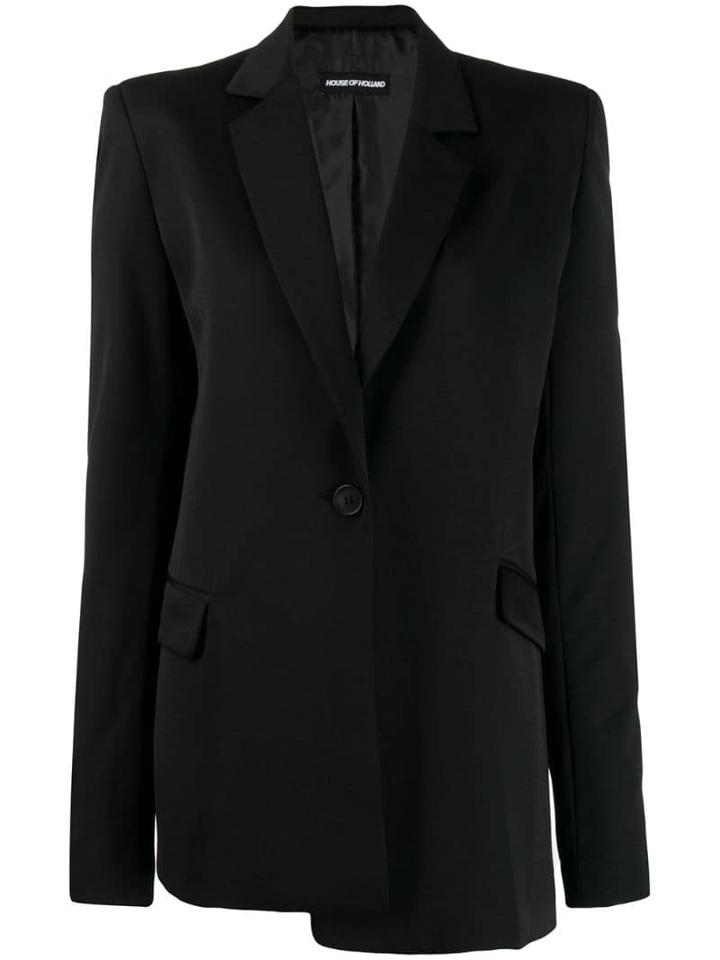 House Of Holland Asymmetric Blazer - Black