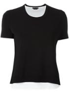 Alice+olivia Knitted T-shirt, Women's, Size: Medium, Black, Cotton/polyester/spandex/elastane/polycarbonite