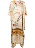 Pierre-louis Mascia Oriental Print Dress - Neutrals