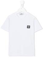 Stone Island Kids Logo Patch T-shirt, Boy's, Size: 8 Yrs, White