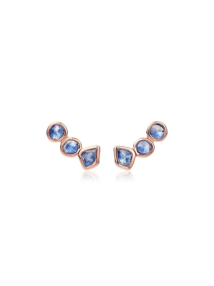 Monica Vinader Siren Climber Kyanite Earrings - Blue