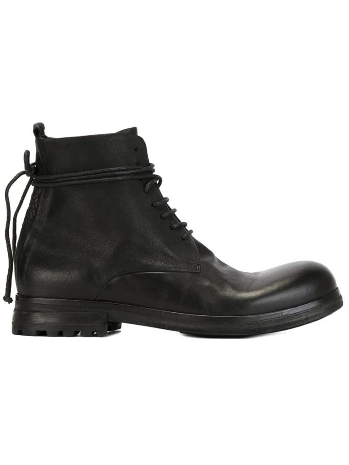 Marsèll Ankle Tie Boots, Men's, Size: 41, Black, Leather/rubber