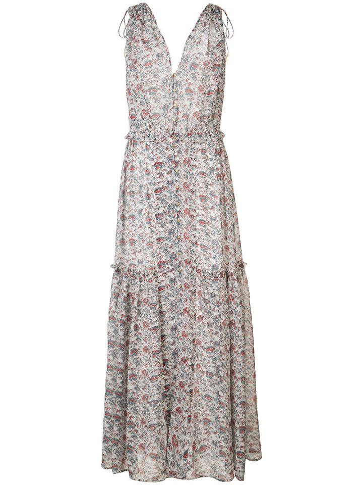 Ulla Johnson - Floral Print Maxi Dress - Women - Silk - 2, White, Silk