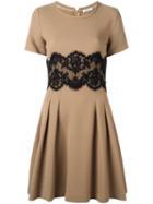 P.a.r.o.s.h. Lace Panel Flared Dress