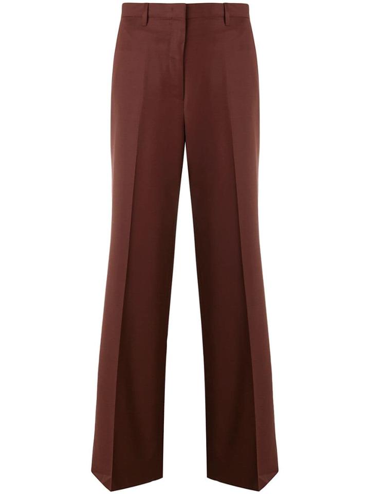 Salvatore Ferragamo Wide-leg Trousers - Red