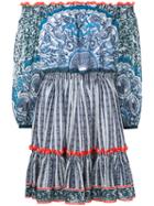 Mary Katrantzou - Back Of Cards Dress - Women - Silk/polyester - 12, Blue, Silk/polyester