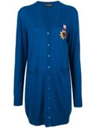 Dolce & Gabbana Long-line Cardigan With Sacred Heart Patch -