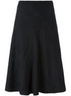 Y's - Panelled Skirt - Women - Cupro/rayon/wool - 2, Black, Cupro/rayon/wool