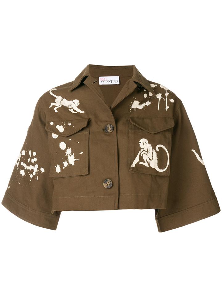 Red Valentino Monkey Printed Jacket - Green