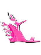 Prada Flame Sandals - Pink & Purple