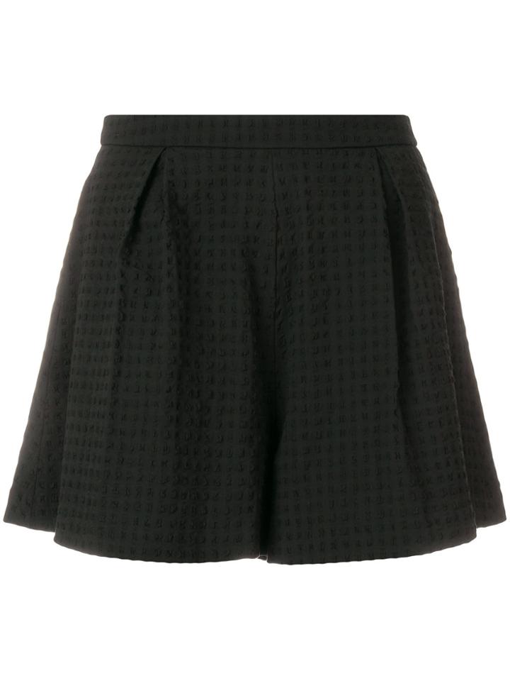 L'autre Chose Short Flared Shorts - Black