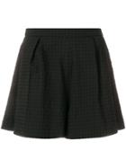 L'autre Chose Short Flared Shorts - Black