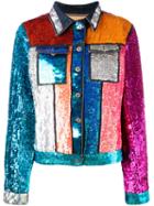 Night (black) Market - 'rando' Sequin Jacket - Women - Cotton - One Size, Women's, Cotton