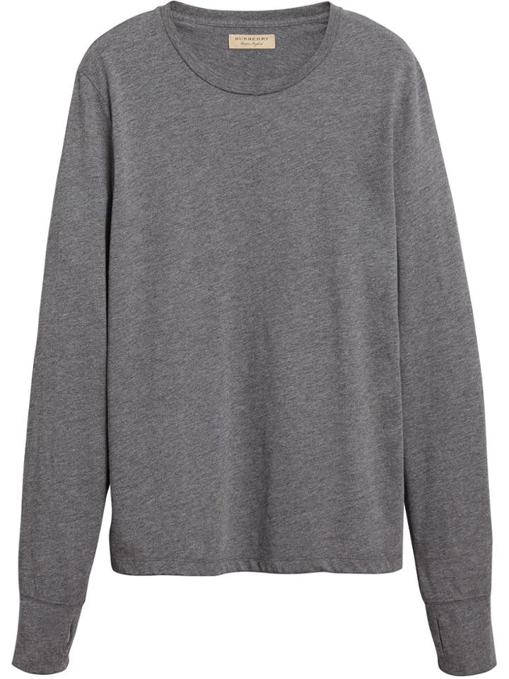 Burberry Devoré Jersey Top - Grey