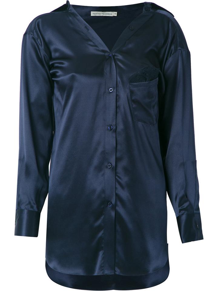 Martha Medeiros Barbara Shirt, Women's, Size: 40, Blue, Silk
