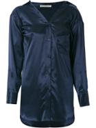 Martha Medeiros Barbara Shirt, Women's, Size: 40, Blue, Silk