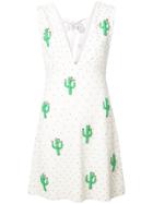 Ganni Beaded Cactus Dress - White