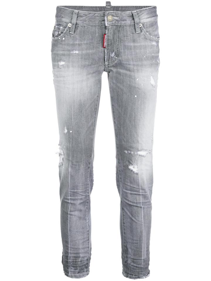 Dsquared2 Skinny Cropped Jeans - Grey