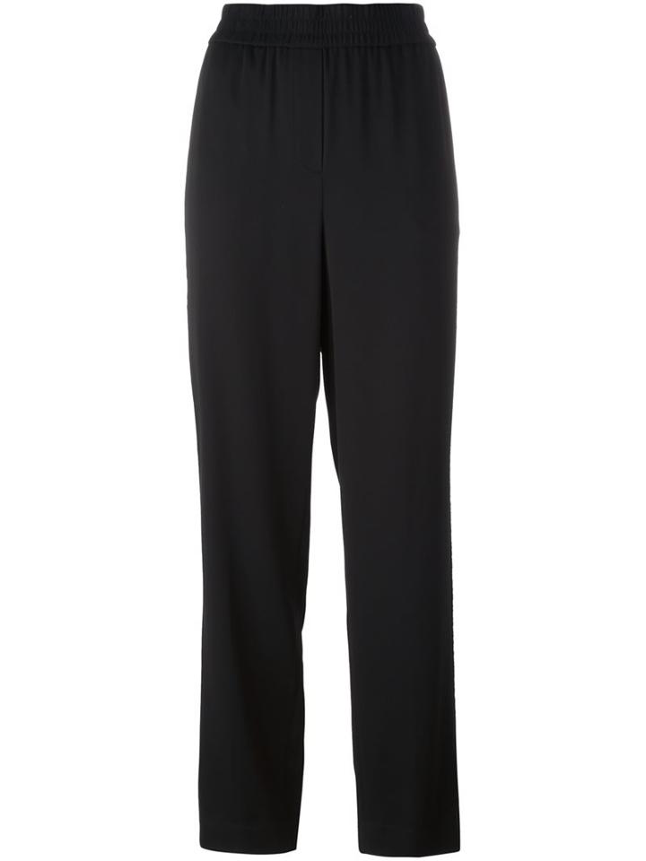 Dkny Straight Leg Trousers, Women's, Size: Medium, Black, Spandex/elastane/viscose/wool