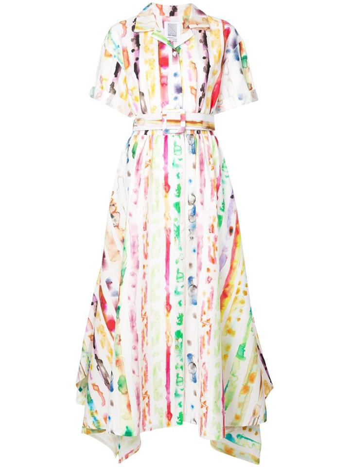 Rosie Assoulin Painted Shirt Dress - White