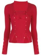 Jacquemus La Maille Azur Knitted Top - Red