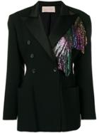 Christopher Kane Chainmail Crepe Jacket - Black