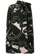 Cady Panther Print Dress - Women - Silk - 38, Black, Silk, Valentino