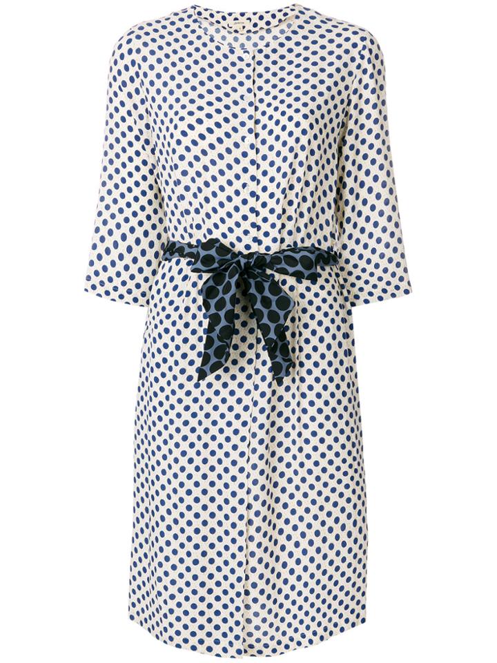 Bellerose Polka Dot Shirt Dress - Nude & Neutrals
