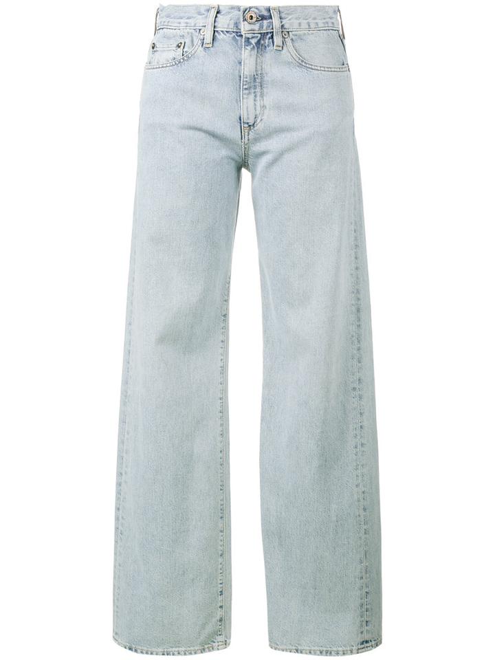 Simon Miller - W006 Wide-leg Jeans - Women - Cotton - 28, Blue, Cotton