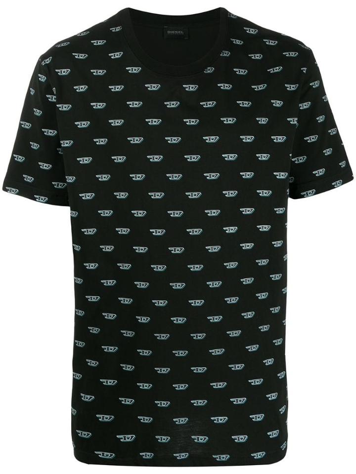 Diesel All-over Logo T-shirt - Black