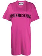 Moschino Embroidered Roman Numeral Logo T-shirt - Pink