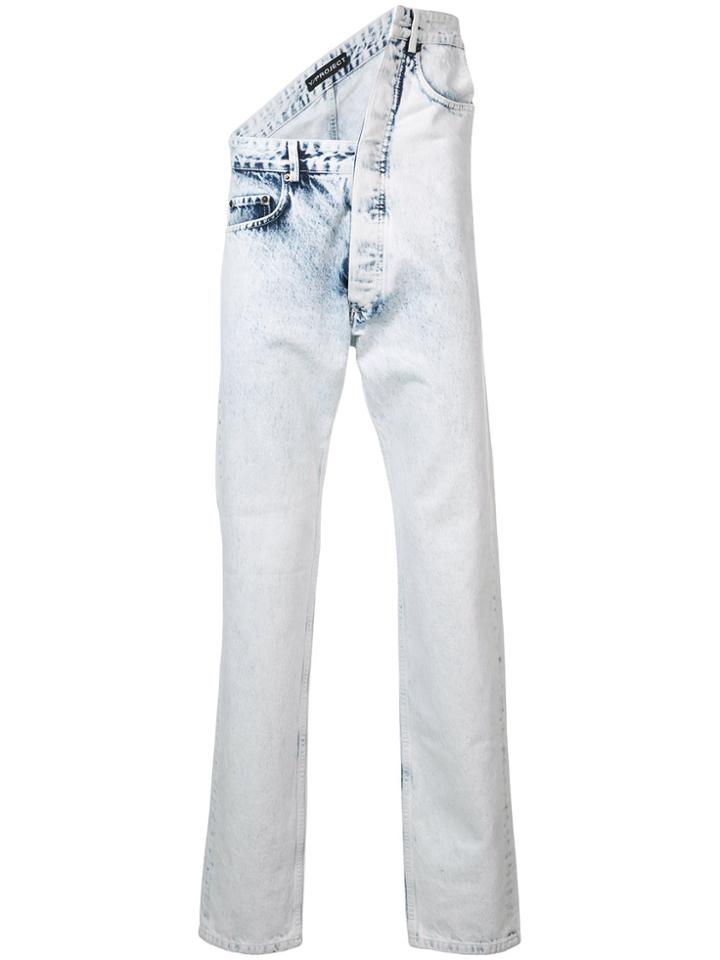 Y / Project Asymmetric Slim Fit Jeans - Blue